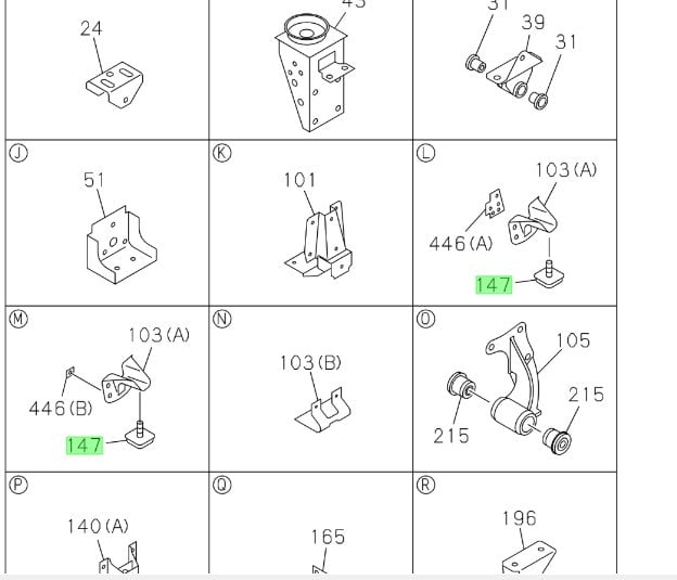 Suspension Spring Plate Bushing Set